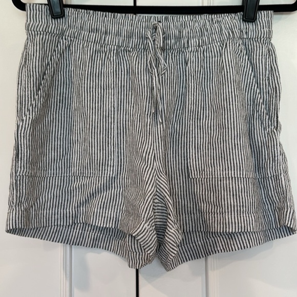 J. Crew Factory Striped Linen Blend High Rise Drawstring Short Size XS - Picture 5 of 10